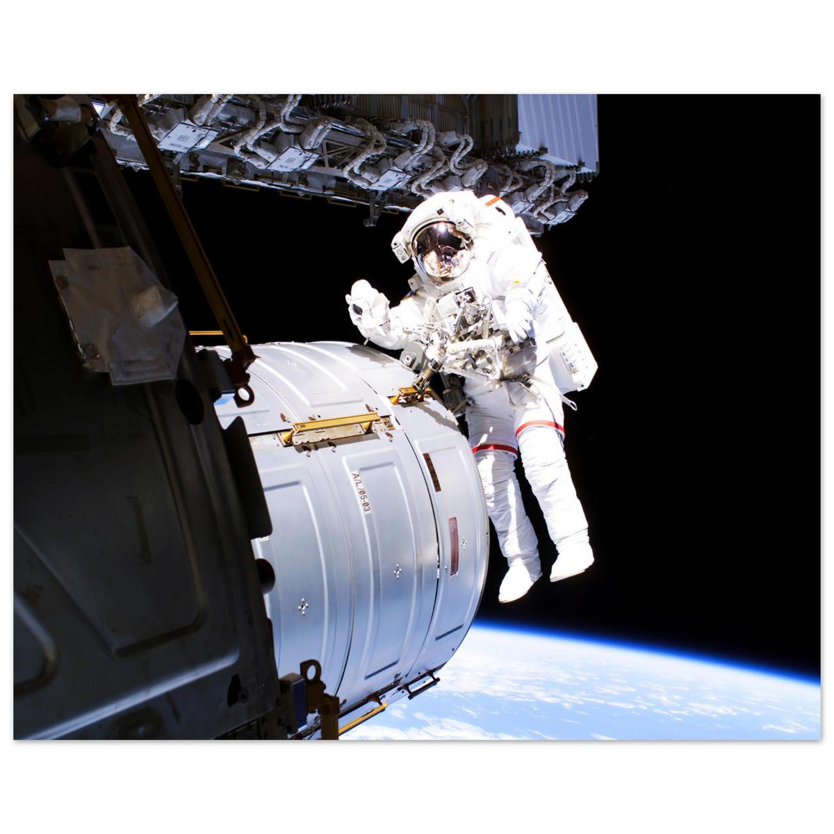 Astronaut Spacewalk Wall Art foam board wall art print for modern home decor by Kzara Visual