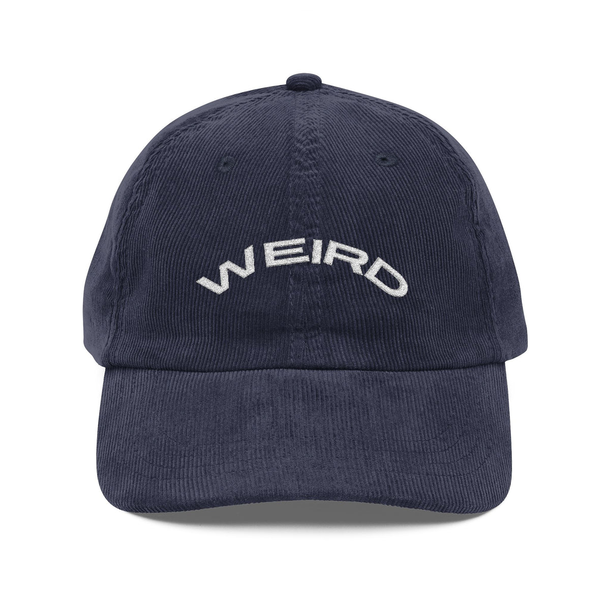 Embroidered Hat Gift For Him Minimal Text Olive Corduroy Cap Bold Statement Streetwear Aesthetic Outfit Casual Everyday Wear Unique Gift Idea
