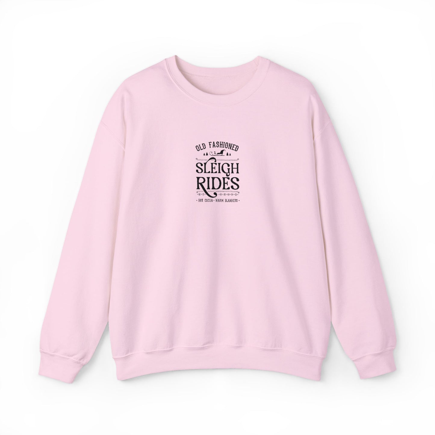 Sleigh Ride Sweatshirt Vintage Winter Pullover Hot Cocoa Lover Crewneck Snowy Day Top Reindeer Sleigh Apparel Christmas Pullover Cozy