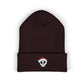 Embroidered Skull Santa Beanie Gift For Sister Christmas Cuffed Hat Present For Brother Gothic Winter Accessory Cozy Unisex Streetwear Style