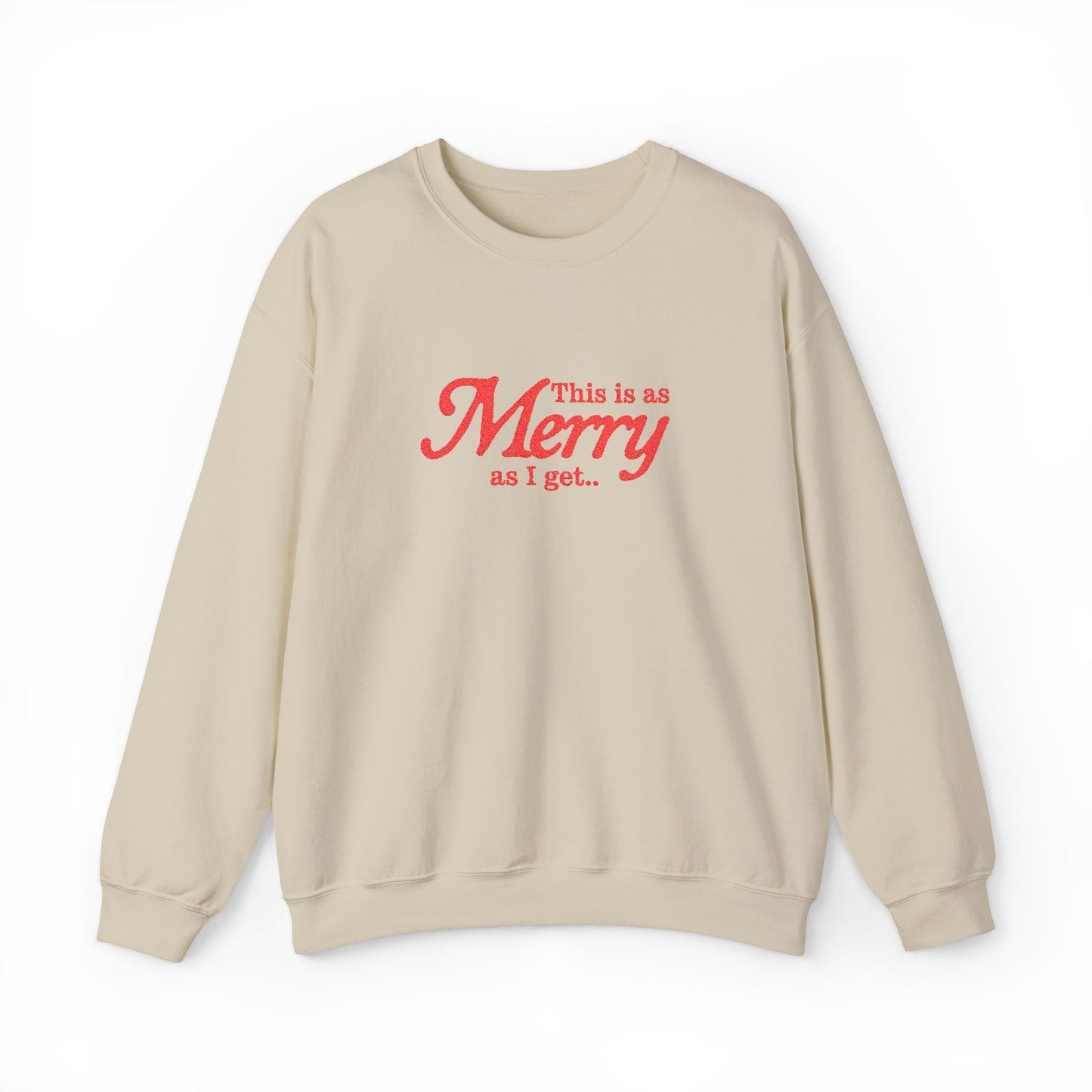 Merry Christmas Sweatshirt Gift For Sister Funny Holiday Crewneck Present For Mom Minimalist Winter Pullover Casual Graphic Top Festive
