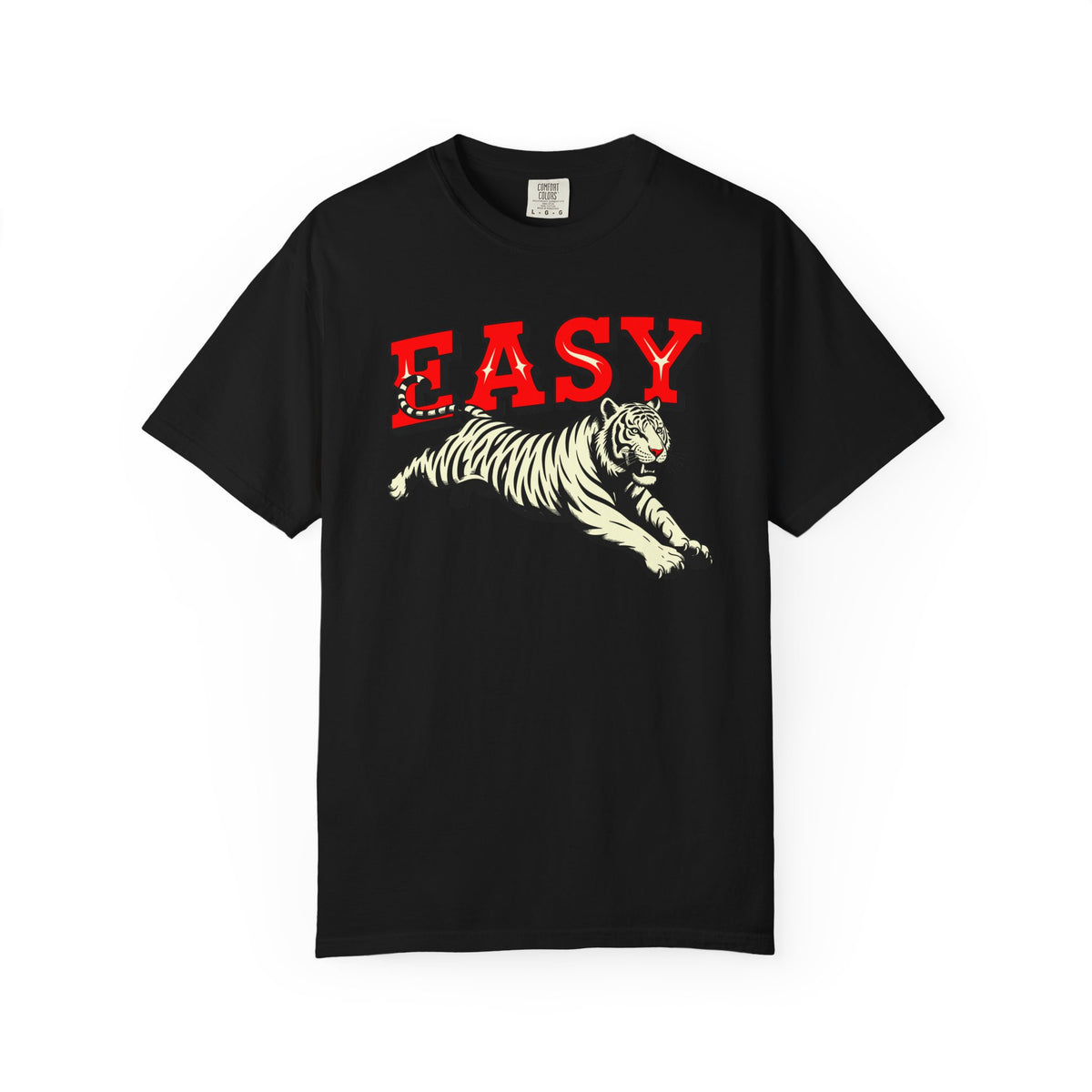 Easy Tiger Shirt Vintage Animal Graphic Tee For Tiger Lover Gift Relaxed Streetwear Top Wild Cat Apparel Casual Weekend Outfit Gift Idea
