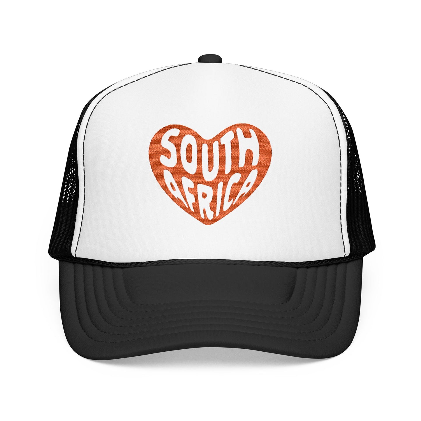 South Africa Embroidered Hat Gift For Travelers White Foam Mesh Cap Travel Embroidery Hat Africa Gift Summer Hat Unisex Streetwear Cap