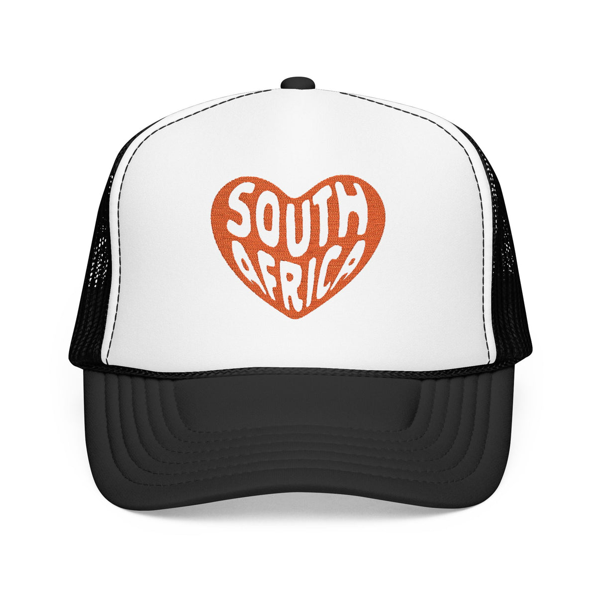 South Africa Embroidered Hat Gift For Travelers White Foam Mesh Cap Travel Embroidery Hat Africa Gift Summer Hat Unisex Streetwear Cap