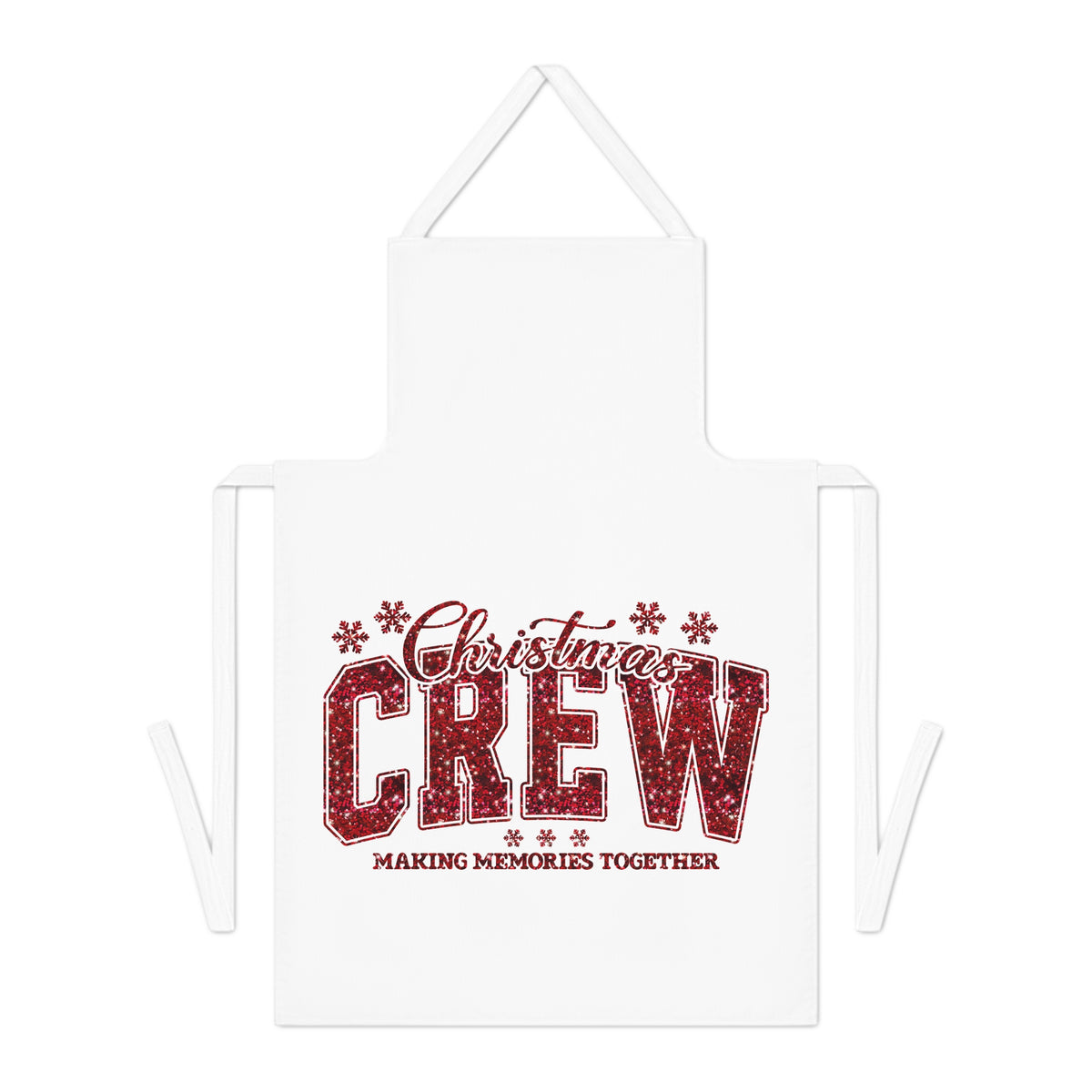 Christmas Crew Apron Gift For Mom Holiday Baking Smock Present For Sister Family Kitchen Outfit Festive Cooking Cover Making Memories Style
