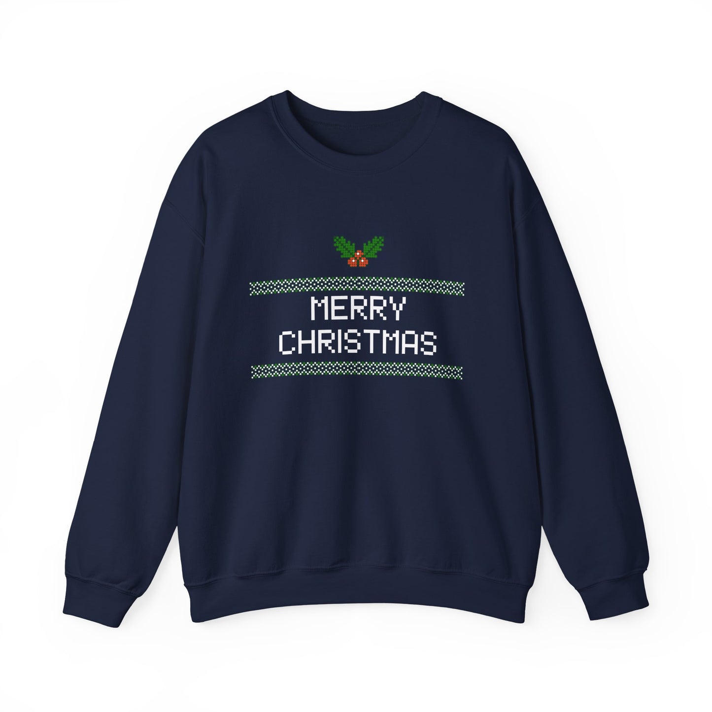 Ugly Christmas Sweater Matching Family Crewneck  Retro Holiday Jumper Cute Xmas Party Gift Cozy Winter Pullover Pixel Christmas Sweatshirt