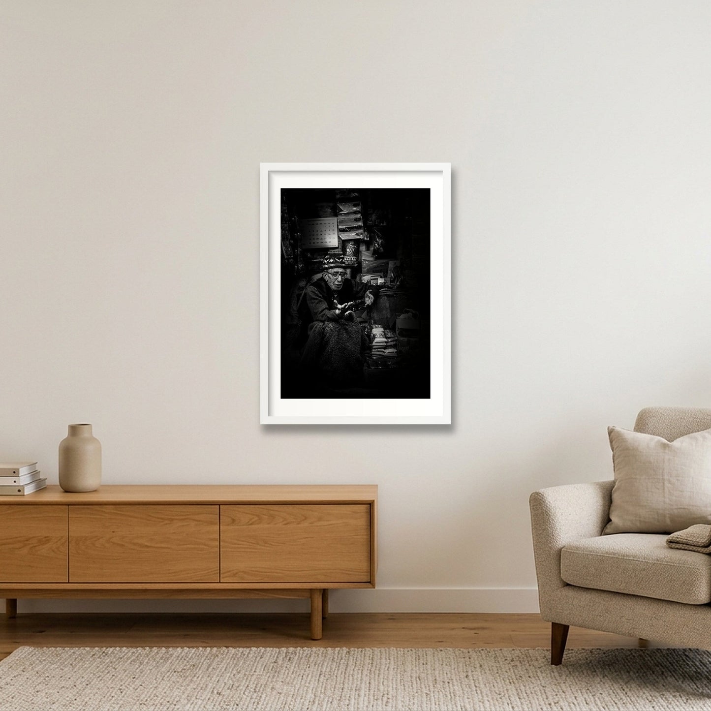 1864 — 42×59cm, 17×23" White Frame