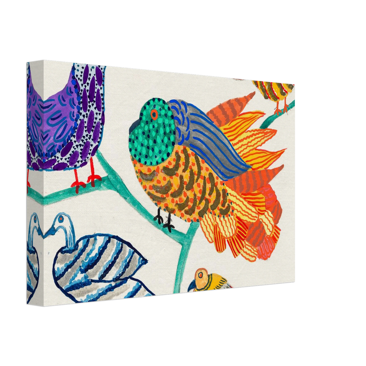 Colorful birds 1914 Atelier Martine Paul Poiret folk art canvas print #PD_303 - view 6