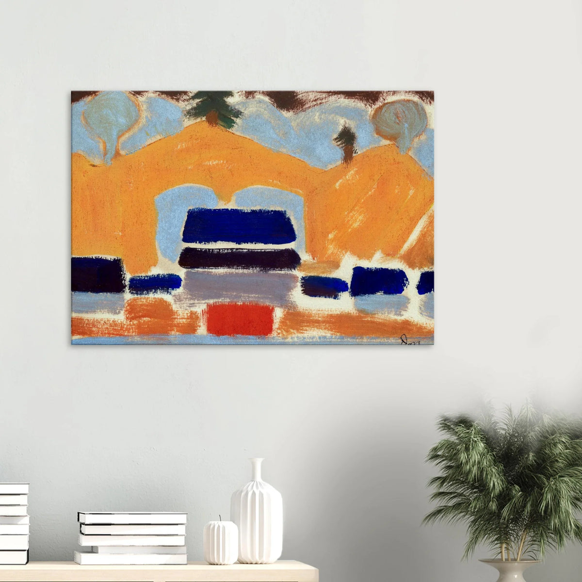 Arthur Dove Landscape With Houses 1930 Canvas Wall Art Abstract American Modernist Decor #PD_346 room display
