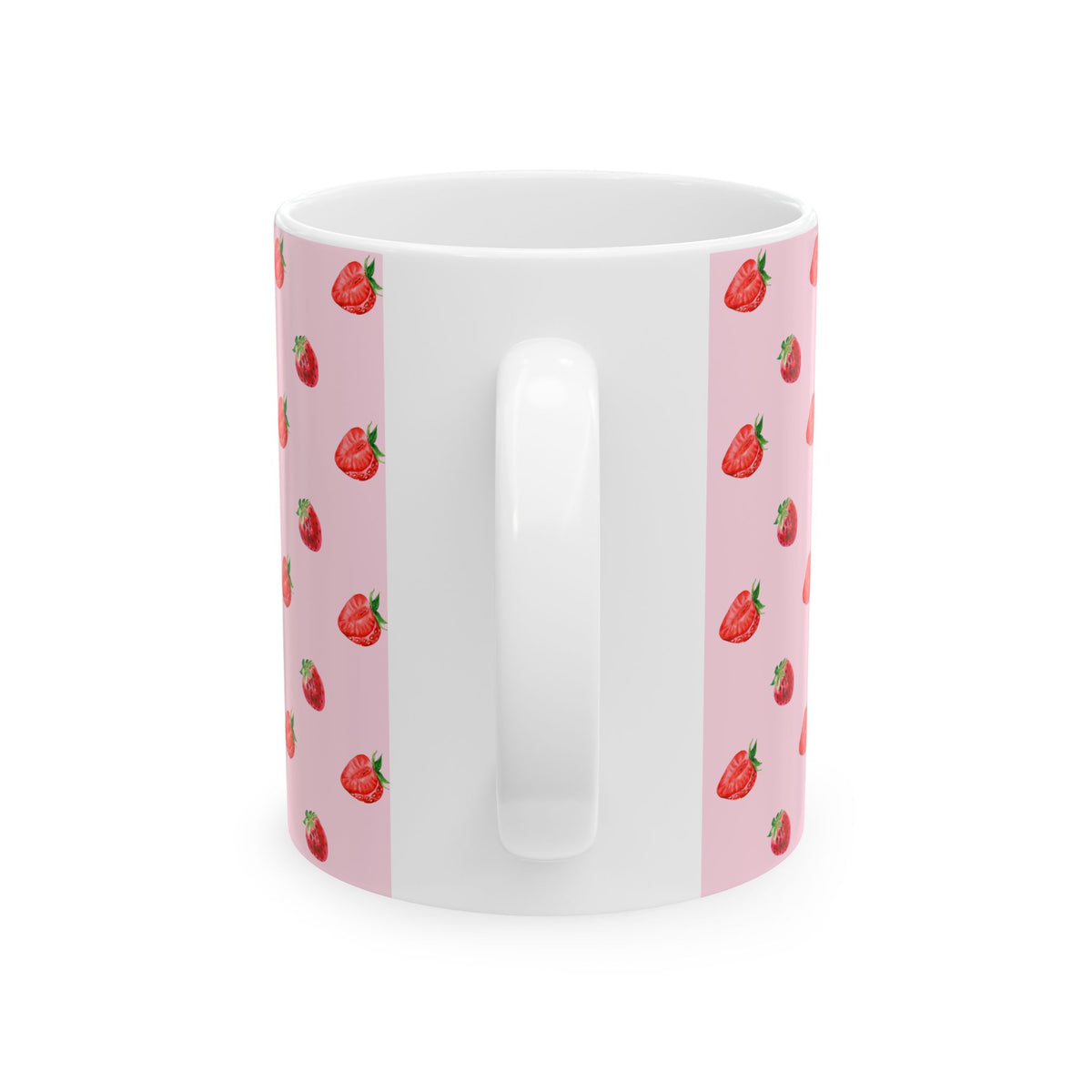 Strawberry Coffee Mug for Pink Kitchen Lovers Cute Fruit Cup Summer Gift Cottagecore Tea Mug Girly Coffee Lover Gift Idea Summer Mug