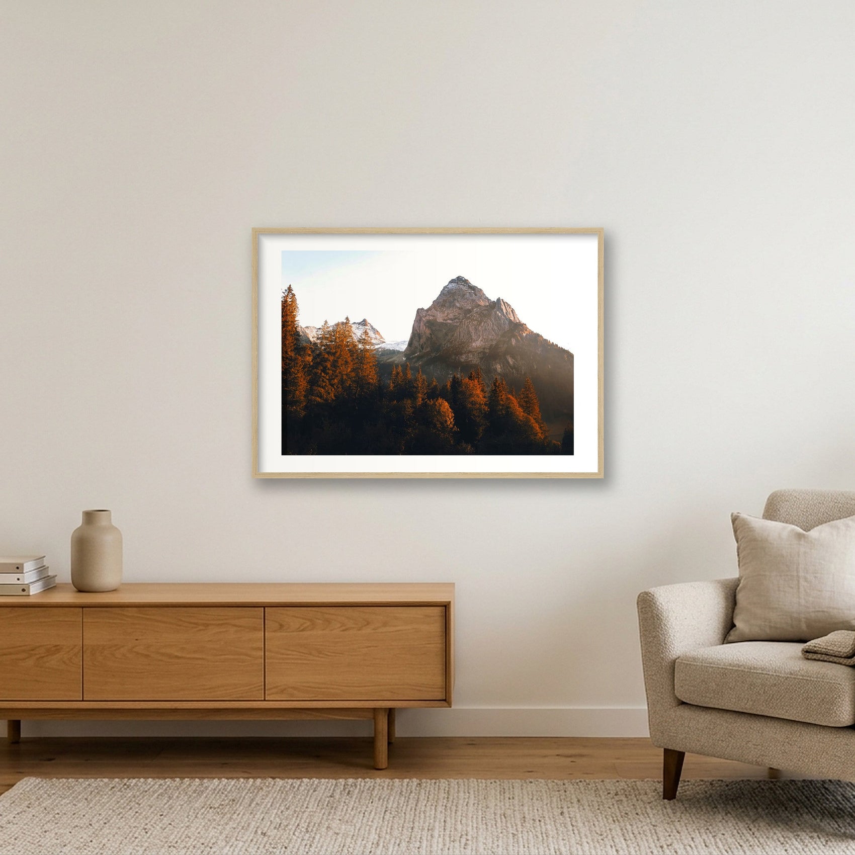 129 — 84×59cm, 33×23" Oak Frame