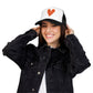 Orange Heart Trucker Hat Embroidered Foam Cap Mesh Snapback Summer Streetwear Gift For Best Friend Bold Minimal Fashion Accessory Look
