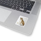Sitting Leopard Kiss-Cut Stickers | Leopard Illustration Sticker Golden Jaguar Decal African Stickers
