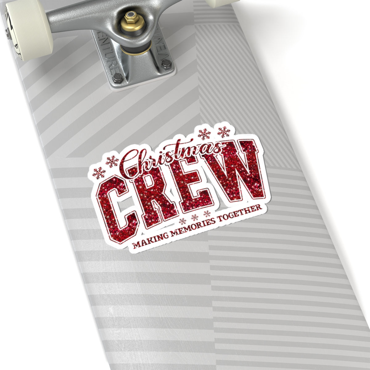 Christmas Crew Sticker Gift For Wife Glitter Vinyl Decal Holiday Laptop Journal Accent Stocking Filler Festive Mom Family Memory Keepsake