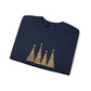 Golden Tree Christmas Sweatshirt Gift For Daughter Holiday Crewneck Present For Sister Minimal Graphic Pullover Elegant Winter Outfit Top