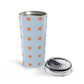 Tumbler Gift For Her Birthday Blue Star Pattern Tumbler Cup Stainless Steel Travel Mug Insulated Coffee Cup Cute Summer Drinkware Gift Cup