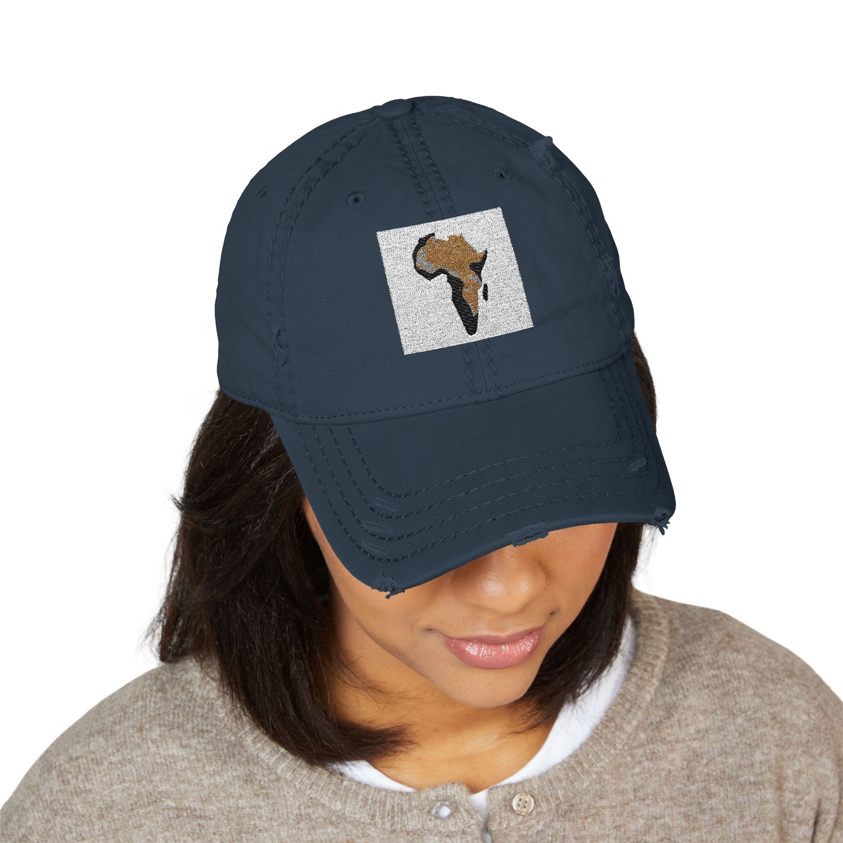 Distressed Dad Hat with Unique Embroidery, Casual Cap for Everyday Wear, Great Gift for Dads and Graduates, Trendy Accessories, [...]