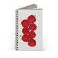 Red Plum Journal Watercolor Fruit Lined Notebook Minimalist Kitchen Stationery Spiral Writing Book Foodie Gift For Gardener Summer Notes