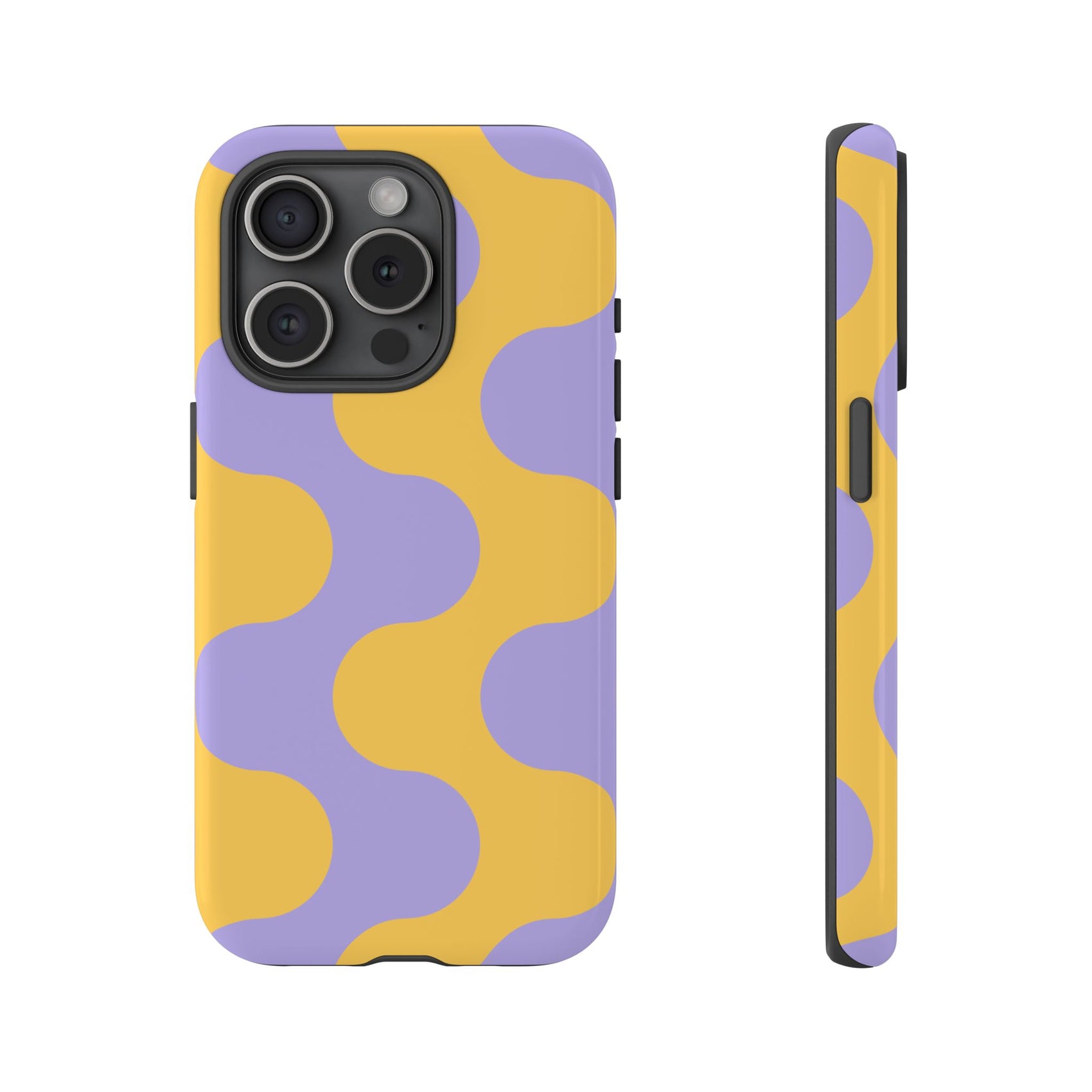 Retro Abstract Phone Case Wavy Geometric Cover For Samsung Modern Art Protective Cover Iphone Gift Purple Gift Girlfriend Summer Fashion