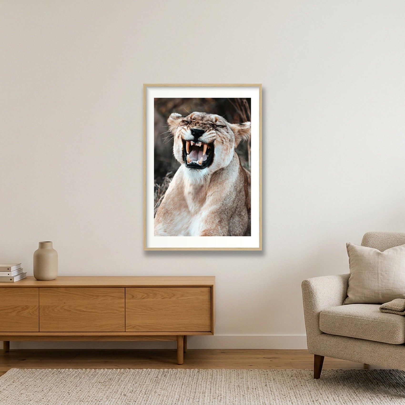 1808 — 59×84cm, 23×33" Oak Frame