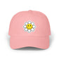 Dad Cap Embroidered Smiley Daisy Hat Retro Summer Gift For Wife Happy Face Baseball Cap Festival Outfit Present For Sister Weekend Style