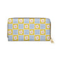 Floral Purse For Retro Fashion Daisy Wallet Gift For Wife Gingham Accessory For Friend Summer Clutch Travel Organizer Birthday Present Idea