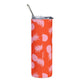 Pineapple Print Tumbler For Women Cute Tropical Drink Cup For Summer Iced Coffee Travel Mug Gift For Traveler Colorful Straw Cup Island Vibe