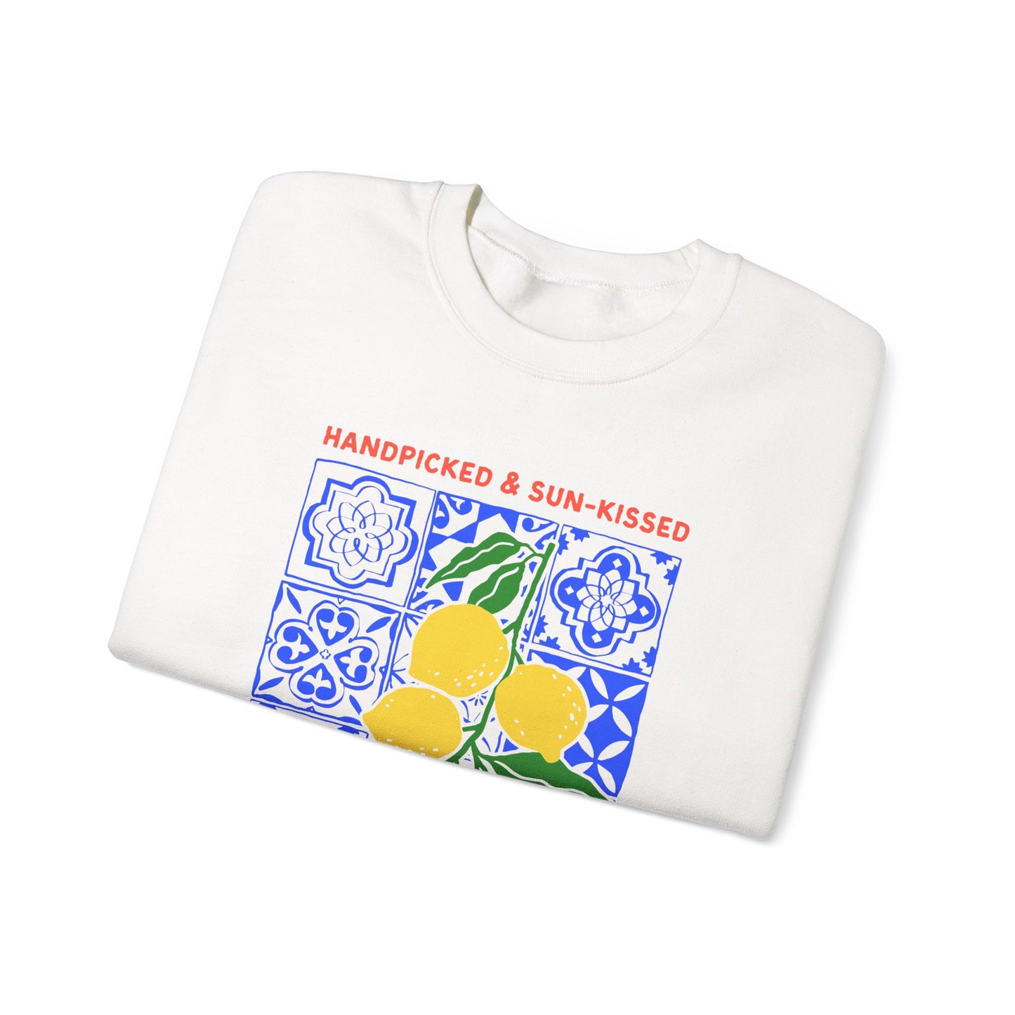 Amalfi Coast Sweatshirt Italy Inspired Top Lemon Graphic Tee Gift For Italy Lover Pullover Mediterranean Vacation Crewneck Italian Souvenir