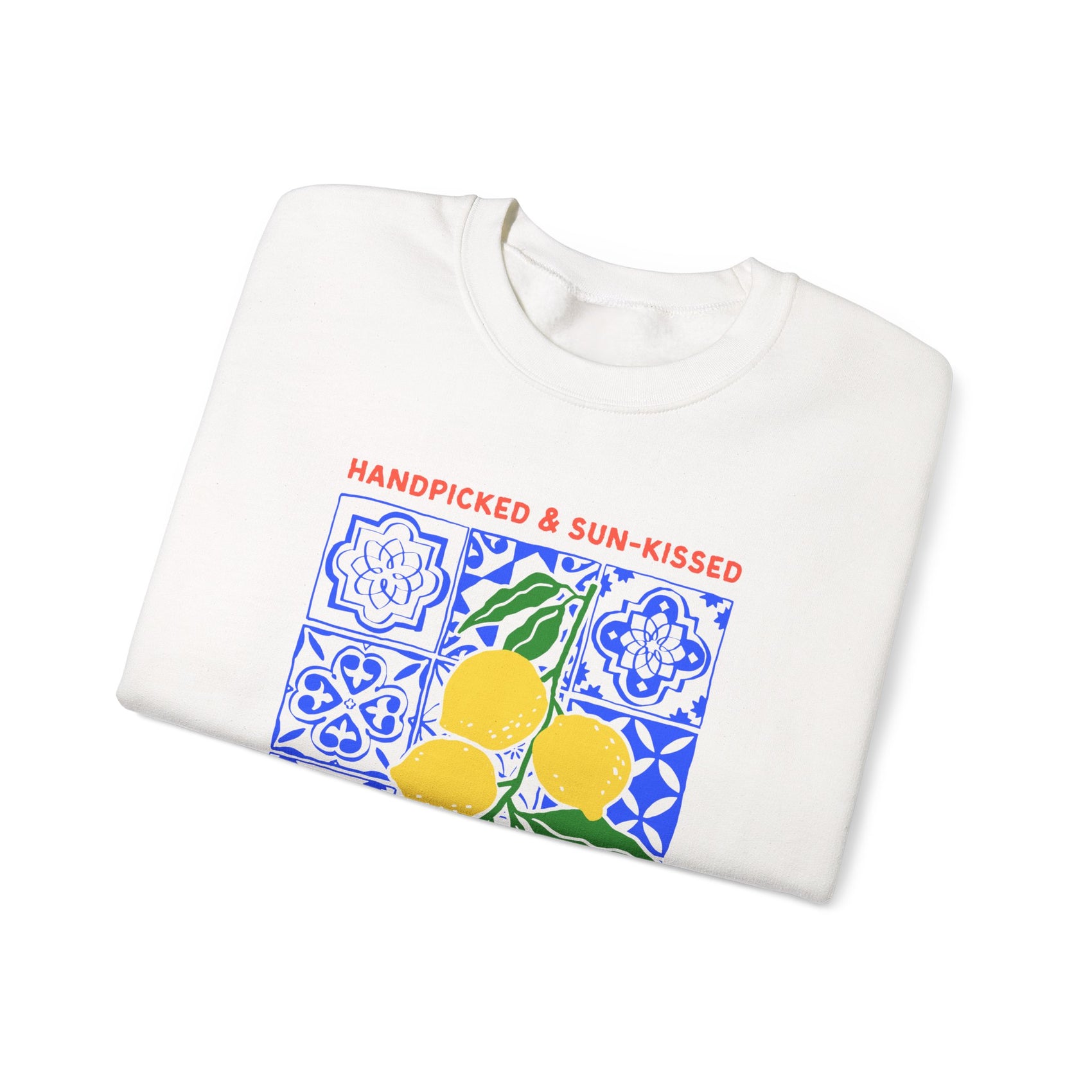 Amalfi Coast Sweatshirt Italy Inspired Top Lemon Graphic Tee Gift For Italy Lover Pullover Mediterranean Vacation Crewneck Italian Souvenir