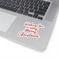Very Merry Christmas Sticker Gift For Neighbor Holiday Script Decal Present For Cousin Red Vinyl Laptop Journal Stocking Filler Style Charm