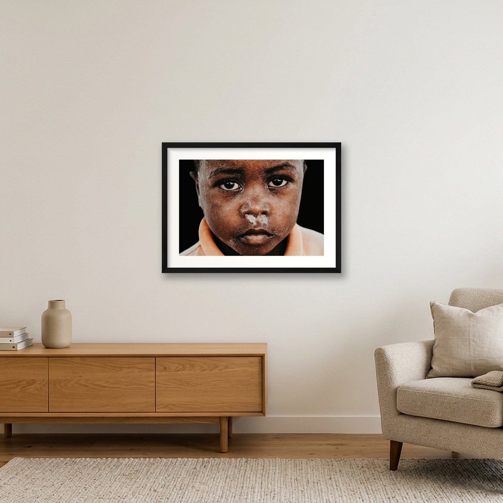 55 — 59×42cm, 23×17" Black Frame