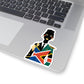 Gold Foil Afrocentric South African Woman Kiss-Cut Stickers Black Woman Art, Melanin Pride Decal, Ethnic Girl Gold Foil Sticker ,