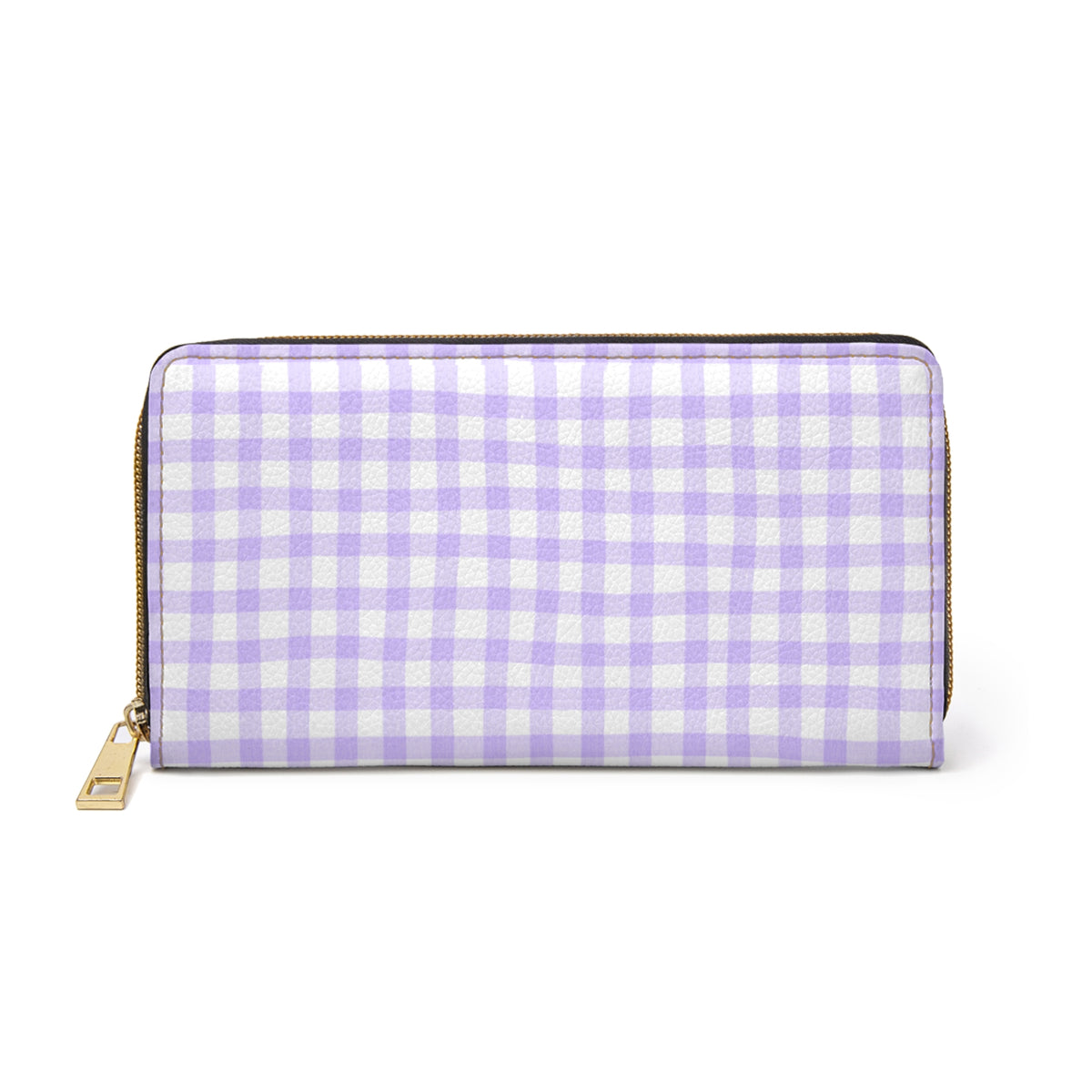 Purple Purse Lavender Gingham Zip Wallet for Cottagecore Fashion Lover Pastel Picnic Purse Cute Spring Accessory…