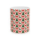 Pattern Christmas Mug Gift For Mom Tree Holly Coffee Cup Present For Sister Red Bow Ceramic Holiday Drinkware