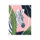 Pink Tropical Zebra Sticker | Kiss-Cut Vinyl Laptop Decal