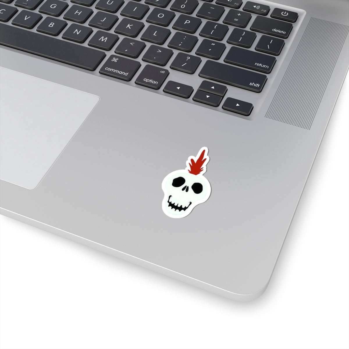 Punk Skull Sticker Red Mohawk For Laptop Journal Water Bottle Phone Case Birthday Gift Teen Adult Fun Rebellious Attitude Sticker
