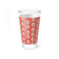 Vintage Wreath Mixing Glass Gift For Couple Candy Cane Stripe Barware Christmas Cocktail Present Holiday Hostess Drink Cup Festive Style