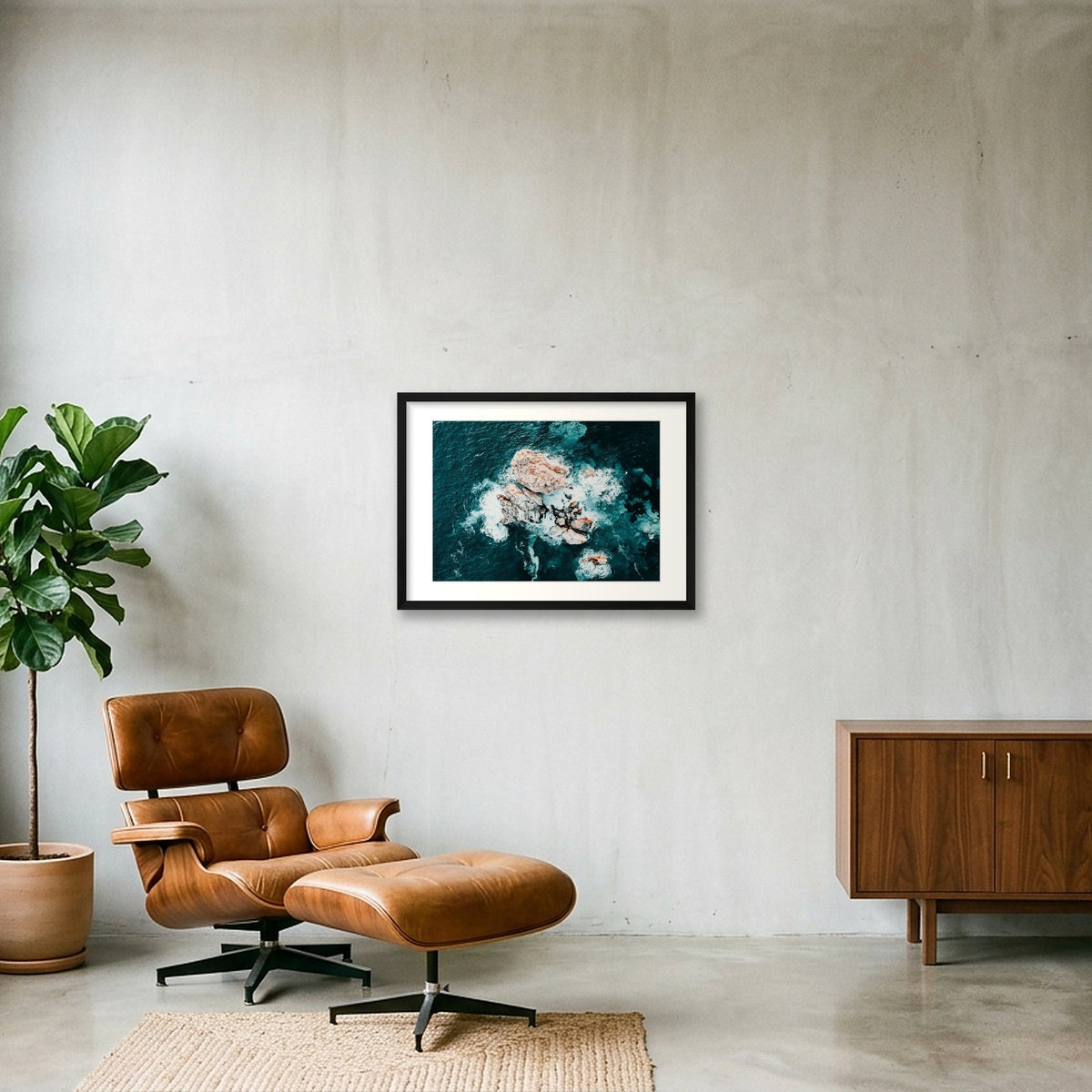 156 — 59×42cm, 23×17" Black Frame