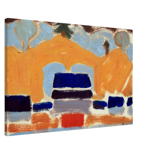 Landscape With Houses Wall Art Arthur Dove Canvas Print Abstract American Art Decor #PD_346 product image