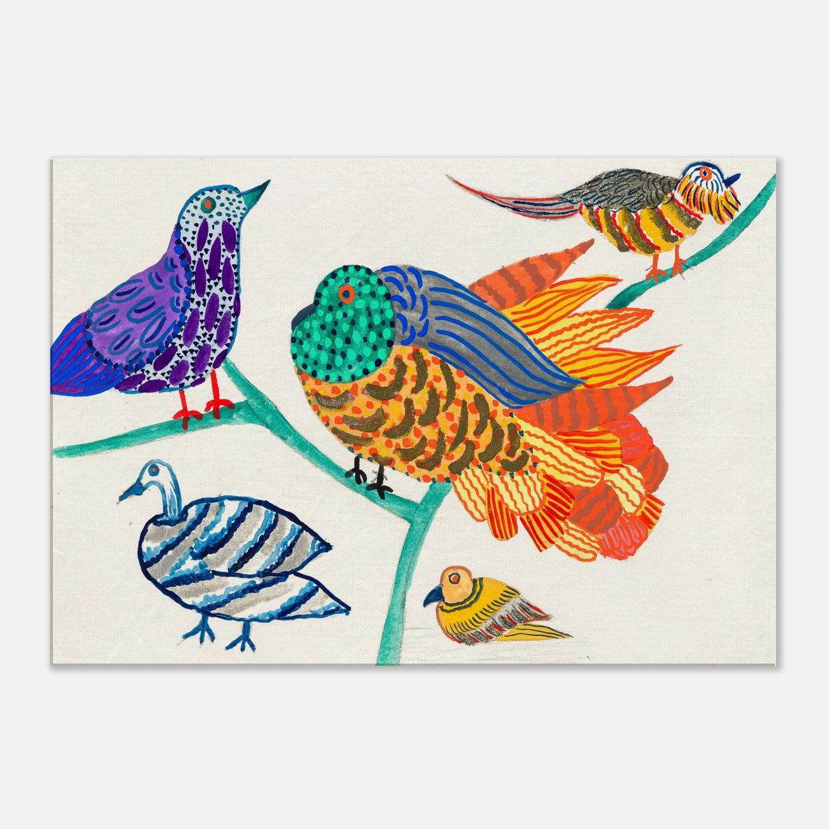 Colorful birds 1914 Atelier Martine Paul Poiret folk art canvas print #PD_303 - view 7