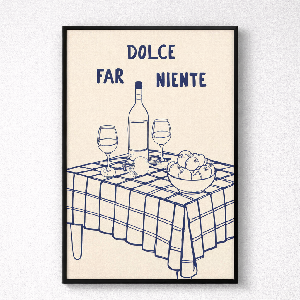 Hand Drawn Kitchen Moka Pot Coffee Pasta Lover Wine and Cheese Food Print Wall Art Canvas Painting Poster Living Room Home Decor