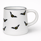 1Pc Halloween Ceramic Mug, Circle Pattern Coffee Cup, Exquisite Pumpkin, Bat Pattern Small Capacity Coffee Espresso Cup, Suitable for Home Decoration Drinkware, Halloween Party Cold Drink Cup, Breakfast Yogurt Oatmeal Cup, Af