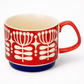 Retro Japanese Flower 300ml Ceramic Coffee Mug Set with Handgrip for Office Milk Oats Water Kitchen Party Drinkware