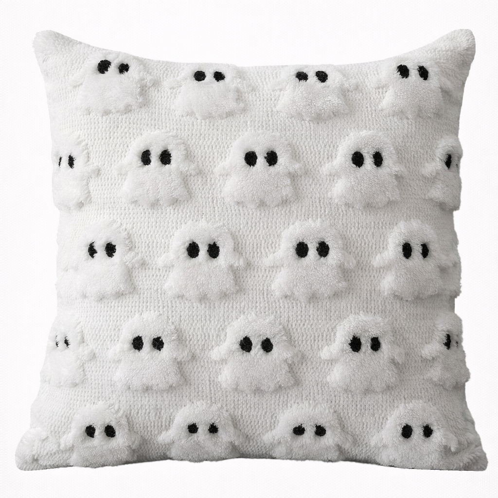 Halloween Pillow Covers,45x45,Decorative Pumpkin Pattern Pillowcase Soft Plush Faux Wool Cushions for Home Sofa Couch