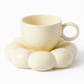 Ceramic Cloud Coffee Mug Sets Creative Flowers Saucer Mug Exquisite Office Afternoon Tea Cups Kitchen Drinkware Home Accessories