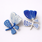 Vintage Asymmetric Drip Glaze Flower Stud Earrings for Women 2024 New Simple Design Fashion Jewelry Wedding Accessories Gifts