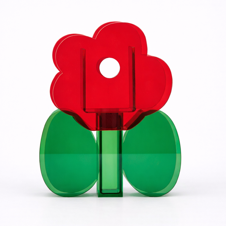 Nordic Acrylic Vases Transparent Color Vase Floral Container Decorative Shop Design Living Room Home Office Decoration