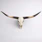 Black Horn Bull Head Wall Sculpture Resin Cow Skull Decor Large Animal Wall Hanging Rustic Statement Home Accent