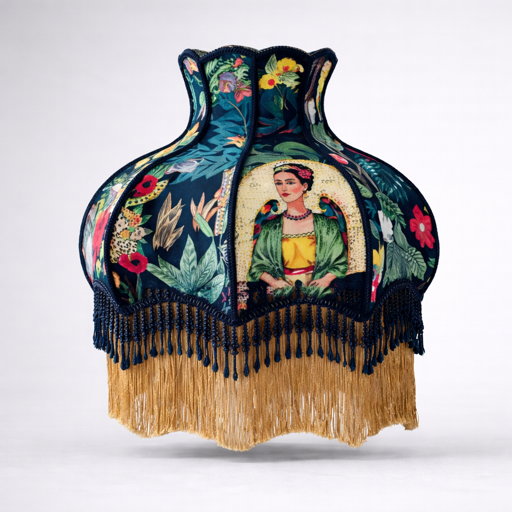 Medicci Home Mexican Women And The Mysterious Jungle Decorative Lampshade Vintage Design Luxury Handmade Lamp Shade With Tassels