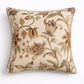 Decorative pillow with floral pattern on a beige background